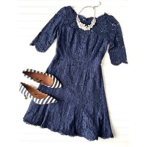 Eliza J Navy Lace Dress | size 4